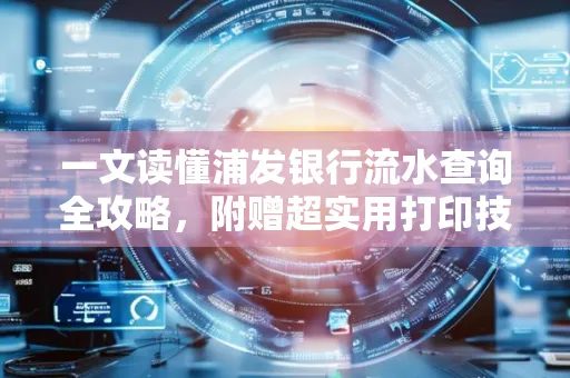 一文读懂浦发银行流水查询全攻略,附赠超实用打印技巧
