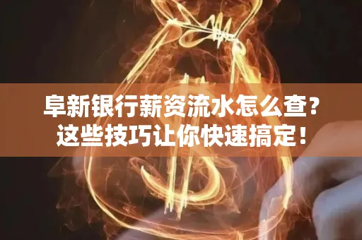 阜新银行薪资流水怎么查?这些技巧让你快速搞定!