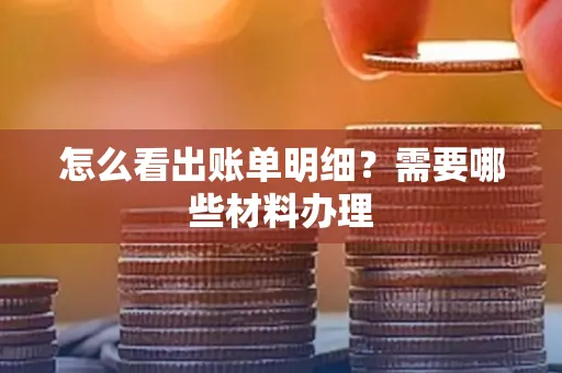 怎么看出账单明细?需要哪些材料办理